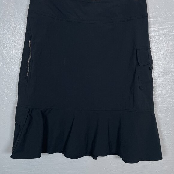 Royal Robbins Women 4 Black Discovery Skirt Pockets Quick Dry Stretch Gorpcore - Picture 2 of 8